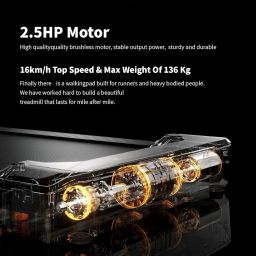 KINGSMITH WalkingPad MX16 Double-Fold Treadmill (16KM/H) 2 in 1 Foldable Walking pad for Home Use Running Machine Fitness Exercise Gym Support APP LED Display, Pre-Installed image 1