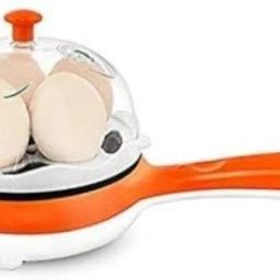 Single Layer Egg Boiler with Handel Non-Stick Electric Frying Pan with Capacity of 7 Eggs Poacher Boiler and Omelets Maker and Other Egg Variety Multi Cooker, Plastic image 2