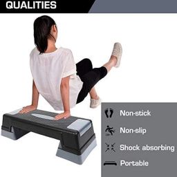 IRIS Exercise Step Platform Aerobic Stepper, Fitness Equipment Workout Deck with 3 Level Adjustable Riser & Non Slip Textured Surface image 5