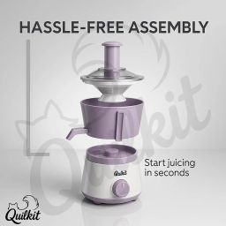 Quilkit Juicer Machine for Fruits & Vegetables | 550W Turbo Motor | Carrot, Beetroot, Bitter Melon Juicer | High Performance Juice Extractor | Cold Press Style | ISI Approved | Made in India image 3
