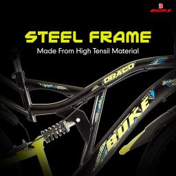 BUKE Draco 26T MTB Bicycles for Men |Frame Size: 18.5 Inches|Wheel Size: 26 Inches|Short Bent Handle Bars|Rigid Fork with Caliper Break with Centre Frame/Steel Rim(Matt Glossy Black) image 3