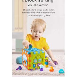 Cable World® 6-in-1 Activity Cube Learning Activity Play Cube Intelligence Learning Educational Activity Cube Game Multi Purpose Educational Toys for Kids image 5