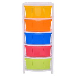 ARISTO Multipurpose 5 Drawer Plastic Modular Chest Storage Organizer(Multicolor, Rectangular, Standard,36.5 x 31 x 40.3cms) (Everest5) image 3