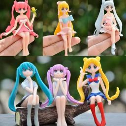 YOURKARTS.COM Anime Girl Hanging Car Ornament – Light Blue Dress | Decorative Rear View Mirror Doll & Office Desk Toy | Gift for Teens | car Accessories 2025 image 2