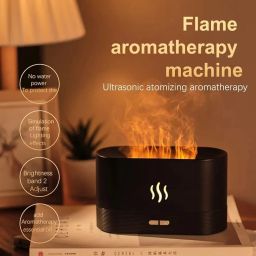 DONDA Aromatherapy Essential Oil Diffuser with Flame Light| 180mL Quiet Mist Humidifiers for Essential Oils Home Aroma Air Diffusers, with Auto Shut-Off Protection(Multicolor) image 5