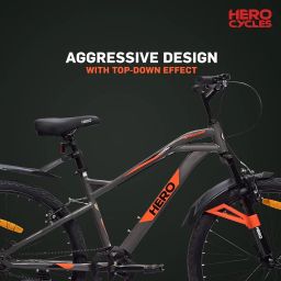 Hero Spinner 26T Single Speed Cycle | MTB | Grey | Front Suspension | Unisex | Single Speed | 95% Assembled Cycle(Ready to Ride in 5 Min) image 3