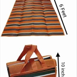 Multicolor Foldable Plastic Mat (Chatai),Travling Mat, Mixed Assorted Colours, Perfect For Picnics, Beaches, Rv Outings, Weather-Proof Mold/Mildew Chatai 3 X 6 Feet., Rectangular) image 1