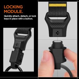 Spigen Magnetic Keyring [Sleek Magnetic Organizer with Convenient Detachment & Versatile Mounting] - Black image 3