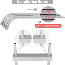 YUEWO 36" 3-Step Steel Frame Above Ground Swimming Pool Ladder with Non-Slip Plastic Steps for Entry and Exit System Swim Pools image 4