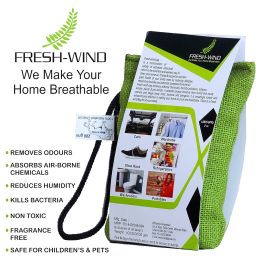 FRESHWIND Non-Electric Activated Charcoal Air Purifier, Deodorizer, odour Absorber and Dehumidifier Granule (Unscented,500g) image 1