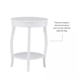 Chest of Drawers, Corner Side Table with Drawer Bedside Table with Coffee Table and Retro Style Bedside Table .(White) image 5