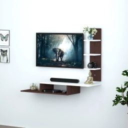 Engineered Wood TV Unit/TV Stand/Floor Standing TV Unit/TV Cabinet/TV Entertainment Unit (Wenge White) - for up to 50"(D.I.Y) image 2