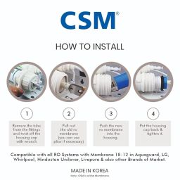 CSM100 GPD RO Genuine Membrane Filter Cartridge - Reduces TDS by 96%-98% - Compatible with Most RO System image 5
