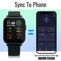 Zewa® Fitness Smart Health Watch, Oxygen Level Monitoring, Continuous Pulse Measurement, Call & SMS Notifications, Measurement, Tracks Time, Steps, Distance, Calories. image 4