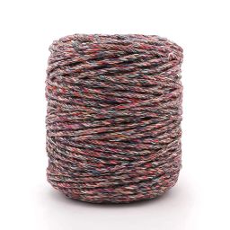 BOBBINY 3Ply Twisted Macrame Cotton Cord Dori(Each Color 3Mm 20 Meter)Thread For Macrame Diy And Other Projects_Sea Green,Dark Sky,Peach,Off White,Multi., 5 Roll image 2