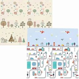 Tarkan Extra Large Reversible Baby Play Mat, BPA Free Learning & Crawling Foldable Foam Mat (6.5x5 ft, 0.6cm Thickness) Multicolor image 2