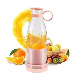 Mix & Go® Portable Juicer Blender with USB Cable – 420ml Mini Smoothie & Juice Maker for Fruits – Compact & Travel-Friendly – Pink image 1