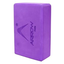 Arrowmax Yoga Block High Density EVA Foam Non-Slip Workout Brick to Improve Poses Balance Flexibility Support Strength Training Exercise-Pack of 2 (PURPLE) image 1