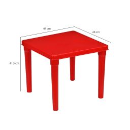 Nilkamal Genius Strong & Durable Plastic Table for Kids | Toy Table |Study Table| Laptop Desk | Dining Breakfast Table for Eating & Multipurpose (Red) image 1