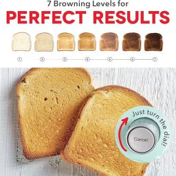 DASH Bread Toaster 2 Slice With Extra Wide Slot No.1 In Usa 1100 Watts Pop Up Toaster 2 Slices Automatic 7 Browning Levels With Defrost & Reheat Removable Crumb Tray Black image 3