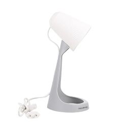 Halonix Polycarbonate Magnus Desk Light | with 4.9W Led Bulb | B22 Holder | Light Weight | Easy to Use Study Lamp | Designer Study Light |,Beige image 1