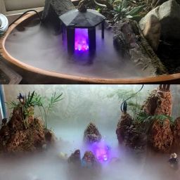 Mist Maker Water Fountain Fogger with 12 Color Changing LED Lights - Mini Fog Machine Humidifier with 24V Adapter - Plug & Play Air Humidifier for Home Decor, Ponds, and Water Fountains image 5