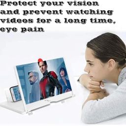 Screen Magnifier for Smartphone � Mobile Phone 3D HD Magnifier Screen Expanders for Movies, Videos, and Gaming � Foldable Phone Stand with Screen Amplifier � Compatible with All Smartphones( ANDRIOD & iOS) image 2