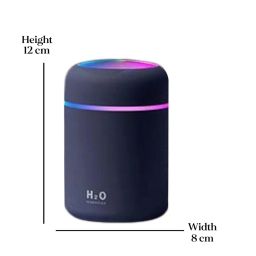 Air Humidifier (300 ml) with Colorful LED Lights | Home Air Purifier & Freshener | Maintain Ideal Humidity Level & Improve Air Quality | Aromatherapy Diffuser for Home, Office, and Travel Use image 3