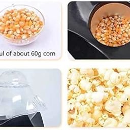 Stylish Automatic Instant Pop Corn Maker with Auto Popup Feature Hot Air Popcorn Machine With A.C Current Electric Oil Free Maker with Measuring Cup[Multicolor] image 4