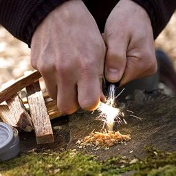 PSYCHE® Heavy Duty Big Size Magnesium Flint Rod Fire Starter with Metallic Multifunctional Scraper (Ruler + Bottle Opener + Wrench) image 3