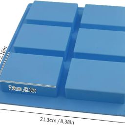 REDSKY Silicone Soap Moulds - 3 x Rectangular Moulds for Handmade Soap (Random Colour) (Pack of 3 Rectangle) image 2