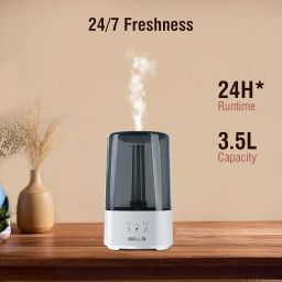 iBELL HU350P Humidifier – 3.5 L Capacity, Ultra-Quiet Operation, 360° Rotating Nozzle, Adjustable Mist Control, Ambience Lights, Up to 24 Hours Continuous Run Time (Black) image 2