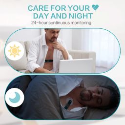 AI HR Monitor, 24 Hours Chest Lead Device with Free AI Analysis & PC Report, Chargeable Recorder, HHM1 image 1