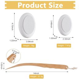 MAYCREATE Lotion Applicator Body Cleansing Brush For Your Back, Lotion Applicators, Long Wooden Handle With 3 Replaceable Brush Head For Bath And Shower, Exfoliating Or Dry Skin Brushing image 1