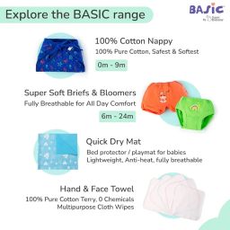 SuperBottoms BASIC Pack of 5 Freesize Adjustable, Washable and Reusable Cloth Diaper for babies 0-3 Years | One Size Adjustable Diapers (Pack of 5 diapers+ 5 inserts) Assorted prints image 5