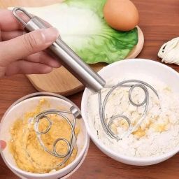 Atta Kneader Dough Maker with Stainless Steel Food Processor Roti Atta Blender Beater Manual Flour Mixer for Egg, Bread, Cake, Pastry, Pizza Dough image 2