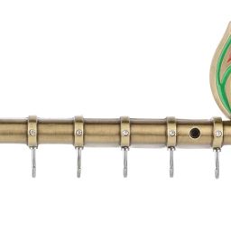 DOCOSS - Brass Big Antique Flute 6 pin for Keys Hanger Hook,Wall Key Holder, Key Stand, Keys Rack Hook, Key Hanging Hooks image 2