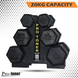 Protoner Dumbbell Rack for 3 Pairs of PVC Dumbbells image 3