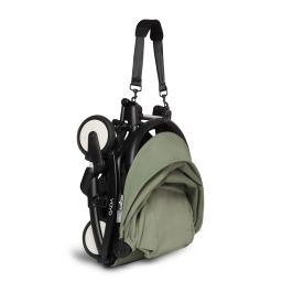YOYO² Stroller Combo - Lightweight, Compact, Foldable Stroller- Multiple Recline Positions, Travel Friendly, 5 Point Harness - Includes Black Frame with Olive seat Cushion and Matching Canopy image 3