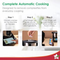 Wonderchef Chef Magic | All-in-One Kitchen Robot | Automatic Chopping, Sautéing, Stirring, Kneading, Steaming & more | Wi-fi & Mobile App | Pre-Loaded Recipes by Chef Sanjeev Kapoor | 2 Year Warranty image 2