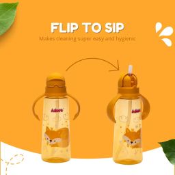 Adore Bling Straw Sipper with Handle - 270ml (Yellow) image 4