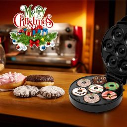 Feelon Mini Donut Maker Donut Machine – 7-Hole Non-Stick Electric Doughnut Maker for Home Bakery, Breakfast & Parties – Make Chocolate & Strawberry Donuts in Minutes image 5