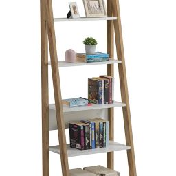 DeckUp Plank Reno Engineered Wood Storage Unit and Book Shelf (Wotan Oak and White) image 2