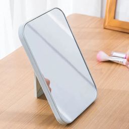UniKart Desktop Makeup Mirror,Foldable Mirror Simple Portable Princess Mirror Square Mirror Small Mirror with Stand for Women - (Turquoise-Pack of 1, Framed,Square, Tabletop Mounting) image 5