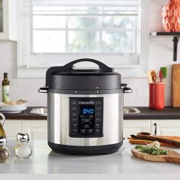 Crock-Pot Express Outer Lid Pressure Cooker CSC051, 12-in-1 Programmable Multi-Cooker, Slow Cooker, Steamer and Saute, 5.6 Litre, Stainless Steel image 2
