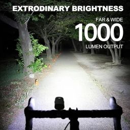 Gitesh Bike Lights Front LED Torch, 2800mAH Bicycle Lights Rechargeable Lightweight LED Bike Lamp Torch Front Handlebar Lamp Waterproof 6 Modes Road Mountain Cycling Fishing Torch Light_Green image 4