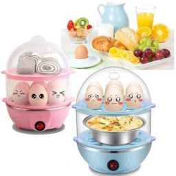 Multifunction Electric 2 Layer 14 Egg Boiler Cooker & Steamer Automatic Off Double Layer Egg Boiler Cooker Machine Ideal For Kitchen (Multicolor) - Plastic image 4