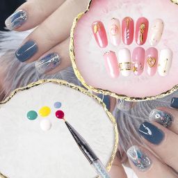 Resin Art Palette, Painting Mixed Color Palette, Gilded Edge Gel Color Makeup Display Board Pallet for Nails (White) image 1