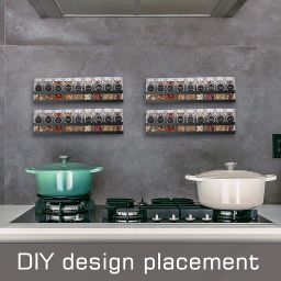 "Wall-Mounted Floating Shelf Pack of 2 - Black Iron Wall Shelf with Hooks, 16 Inches Long - Decorative, Rustic, Multi-Purpose Storage for Kitchen, Bathroom, or Living Room image 1