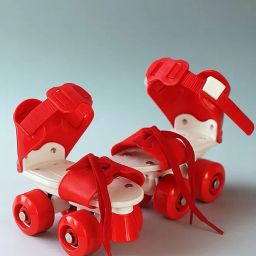 whizzymart Latest Designed Roller Skates with Front Break for Kids Age Group 4-12 Years Adjustable Inline Skating Shoe (RED & White) image 2
